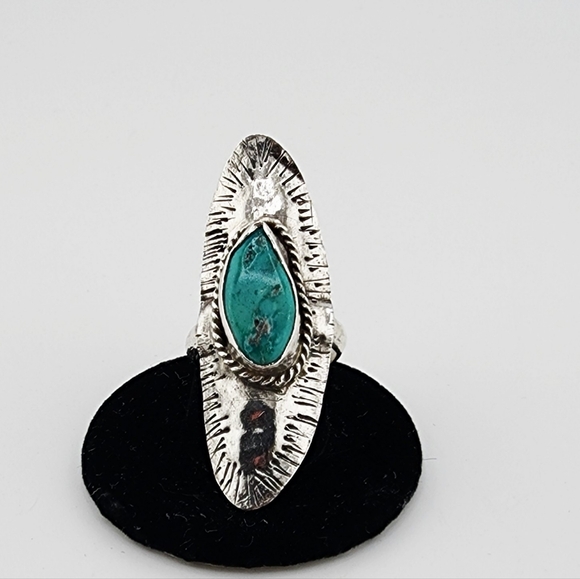 DREAMY JWLS Other - TURQUOISE SADDLE STTLE RING HANDMADE IN STERLING SILVER SIZE 11.75